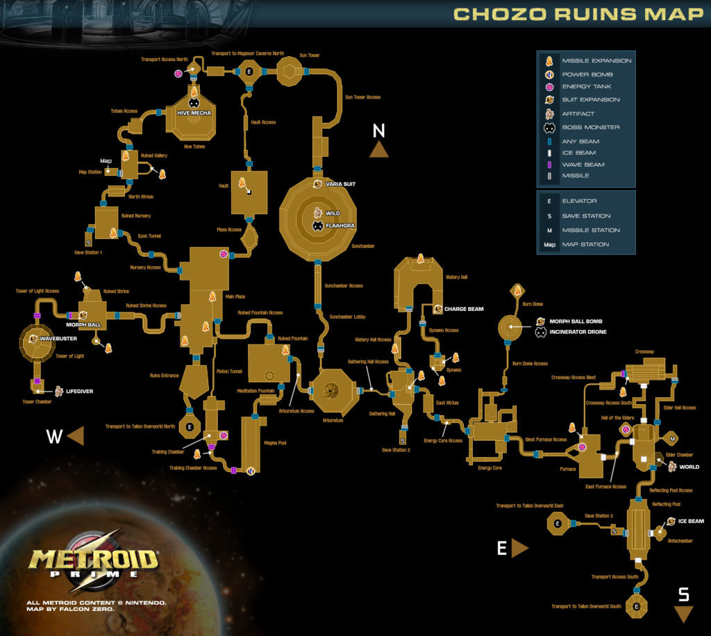 chozo ruins map